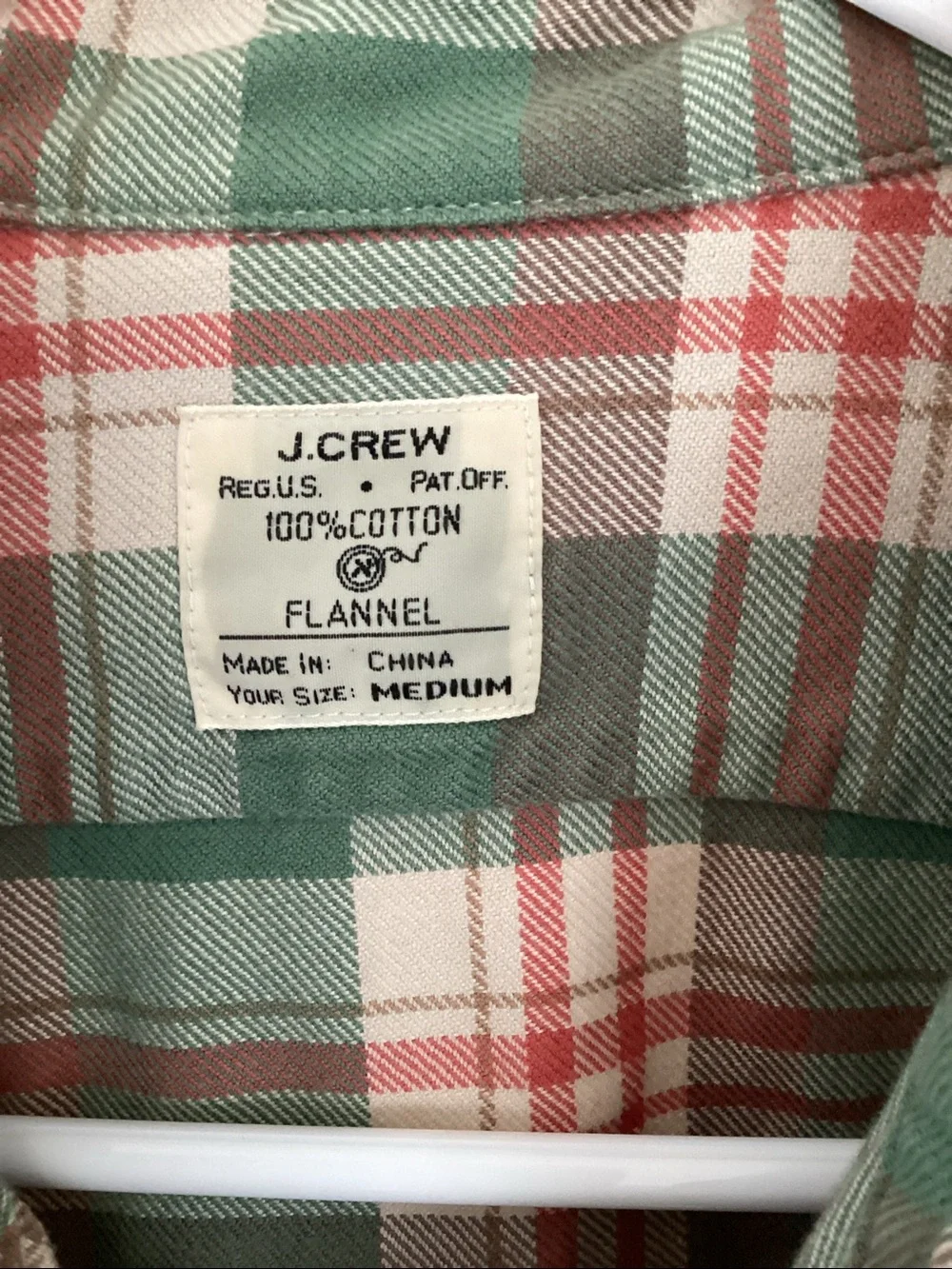 J. Crew Green and Red Plaid Button-Down Shirt